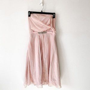 Alvina Valenta Pink Strapless Short Bridesmaid Cocktail Dress Sz 6